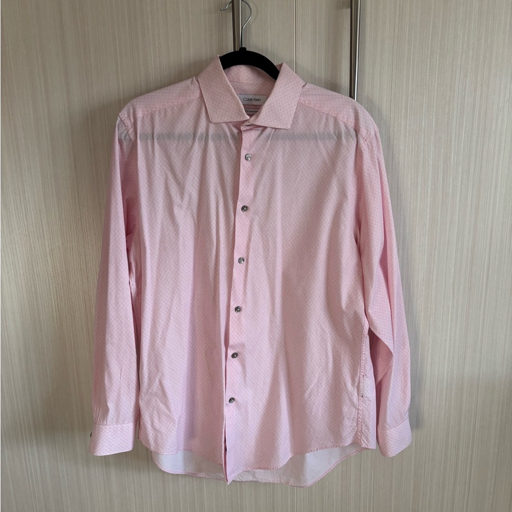 Calvin Klein Men’s  Slim Fit Coup Cintree  Dress‎ Shirt  Size 16